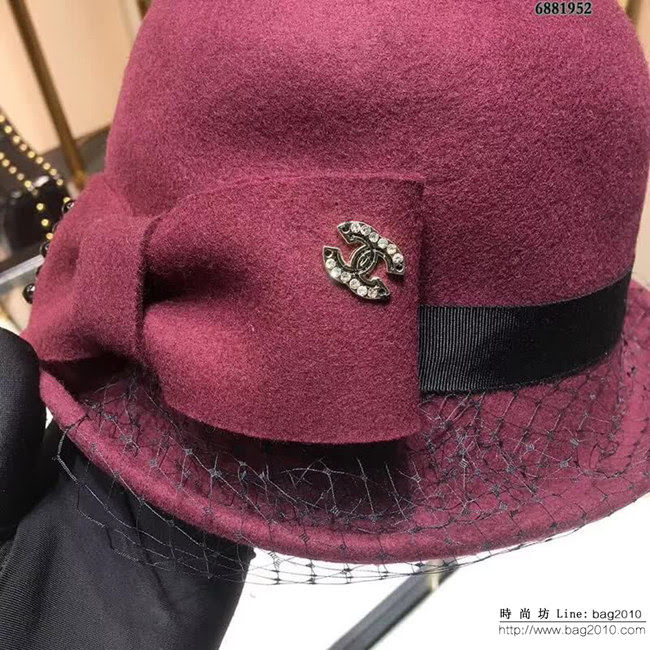 CHANEL香奈兒 百搭款 秋冬爆款 羊毛小盆帽 6881952 LLWJ6290